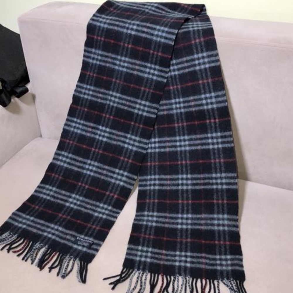 Burberry vintage nova check blue scarf